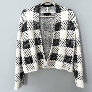 August Silk Buffalo Cardigan (Black/White) M